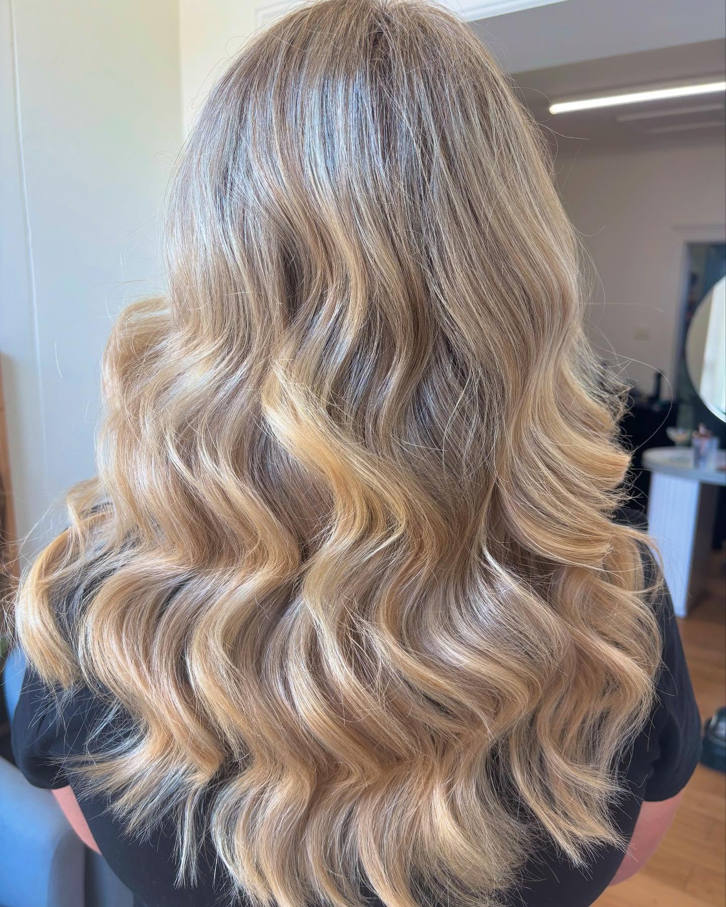 Cream and honey blonde balayage by Kendra & Krew Hair, Longford Tasmania